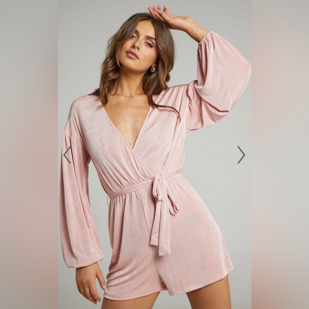 Showpo pink shimmer romper